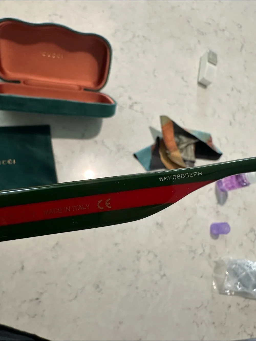 Gucci Women's Black Rectangular Sunglasses with Dark Lenses